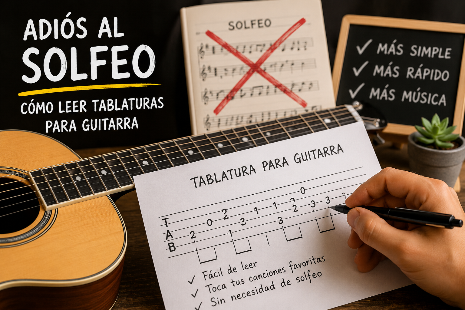 Adiós al solfeo: cómo leer tablaturas para guitarra